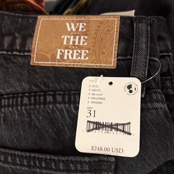 WE THE FREE JUST FRILLS LOW RISE WIDE LEG JEANS NWT - Picture 12 of 17